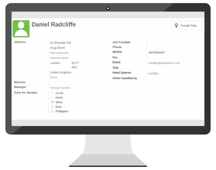 Odoo image and text block