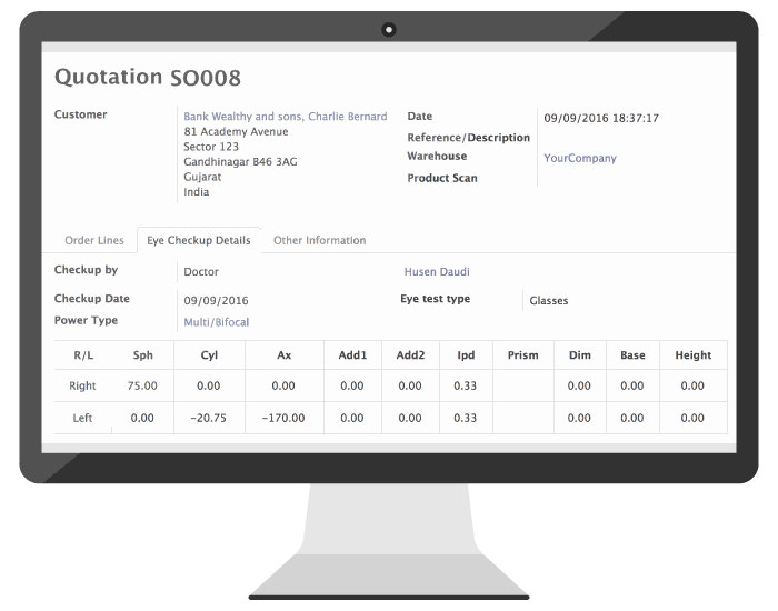 Odoo image and text block