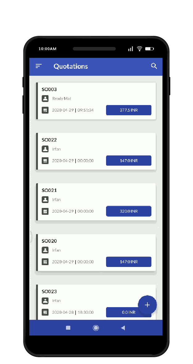 Odoo - Sample 1 for three columns