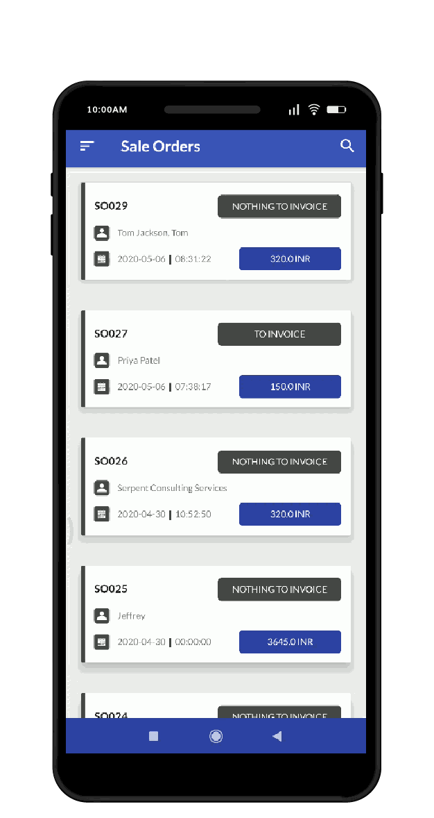 Odoo - Sample 1 for three columns