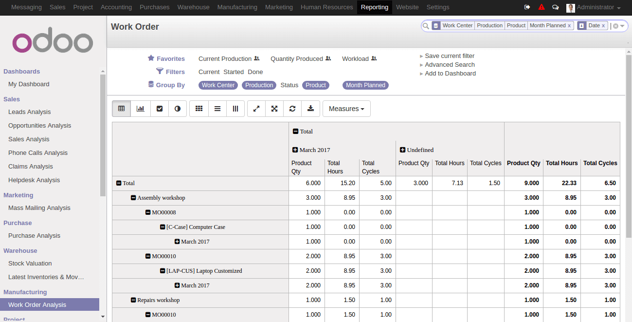 Odoo text and image block